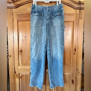 Free People Rory Slim Straight Jeans in Dakota Blue Size 29